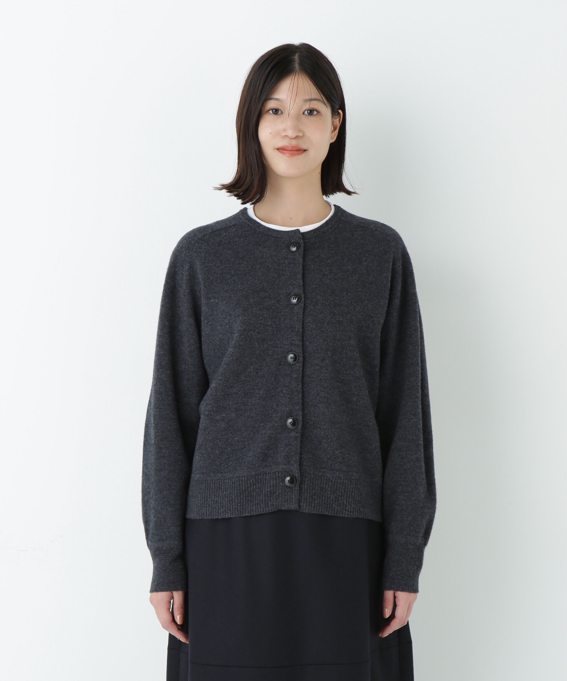  「≪洗える≫ウォッシャブルウールクルーネックカーディガン」|ニット・セーター|