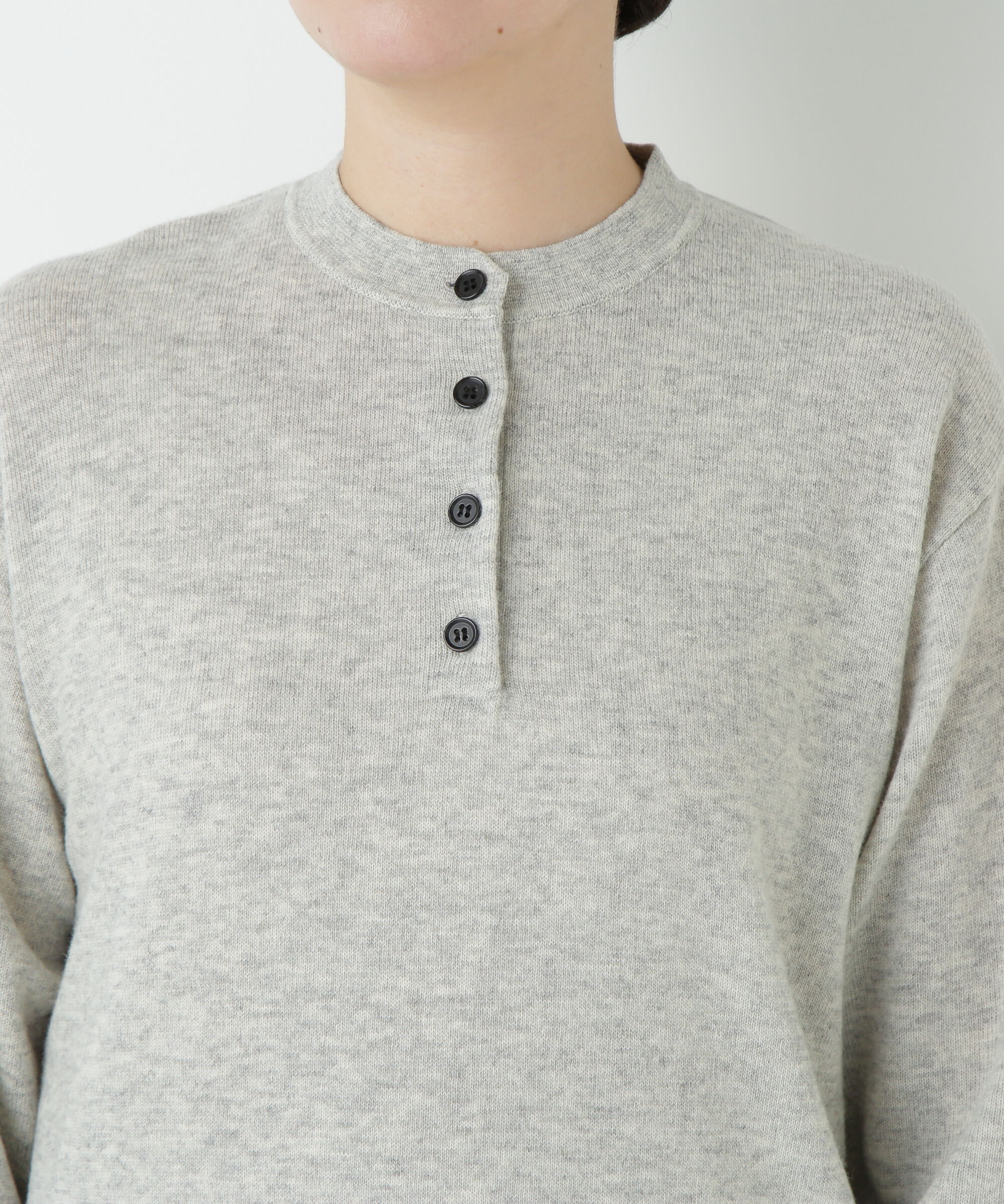  「≪洗える≫ウールＭＩＸヘンリーネックプルオーバー」|ニット・セーター|