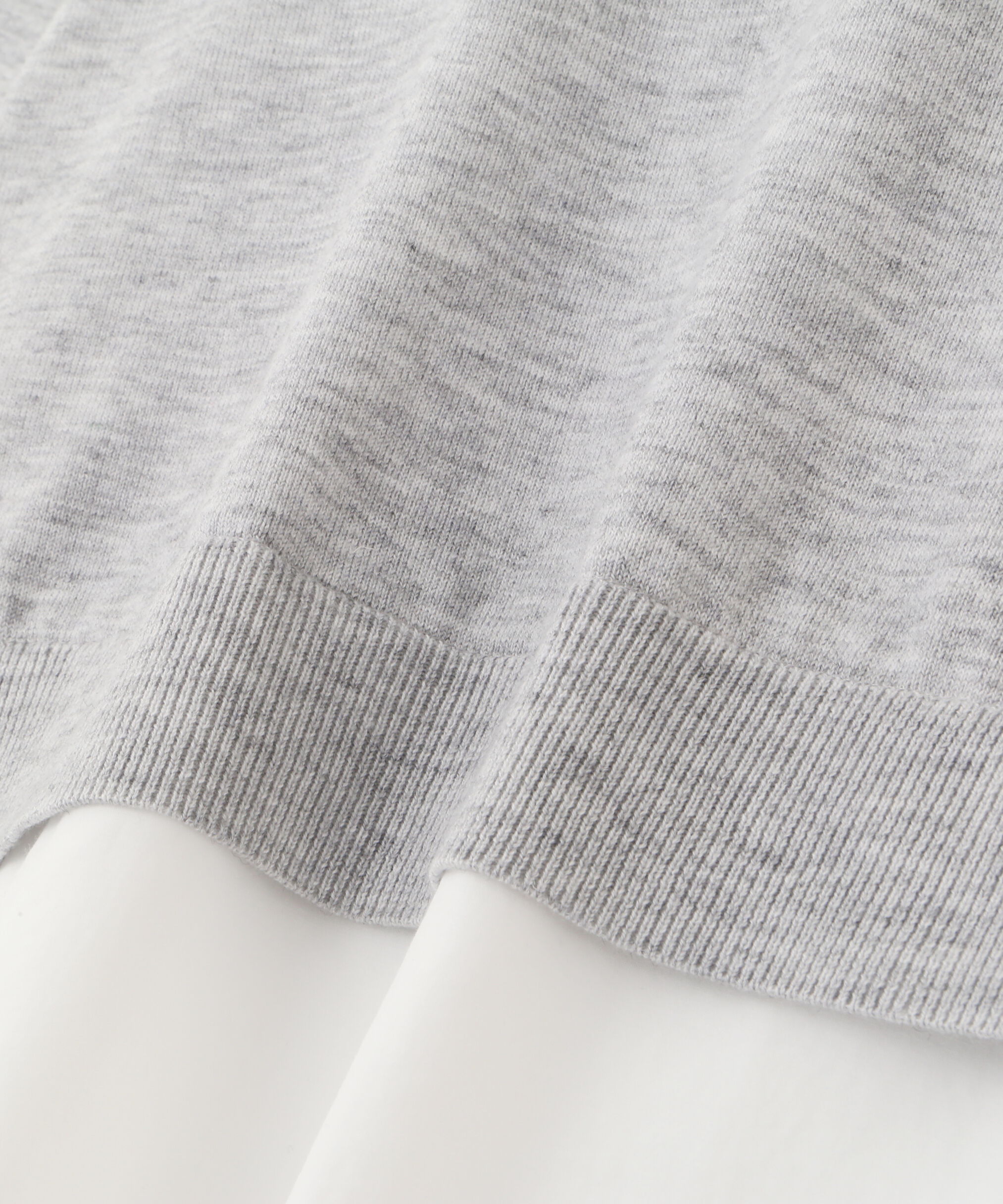  「シャツ地ドッキングプルオーバー」|ニット・セーター|