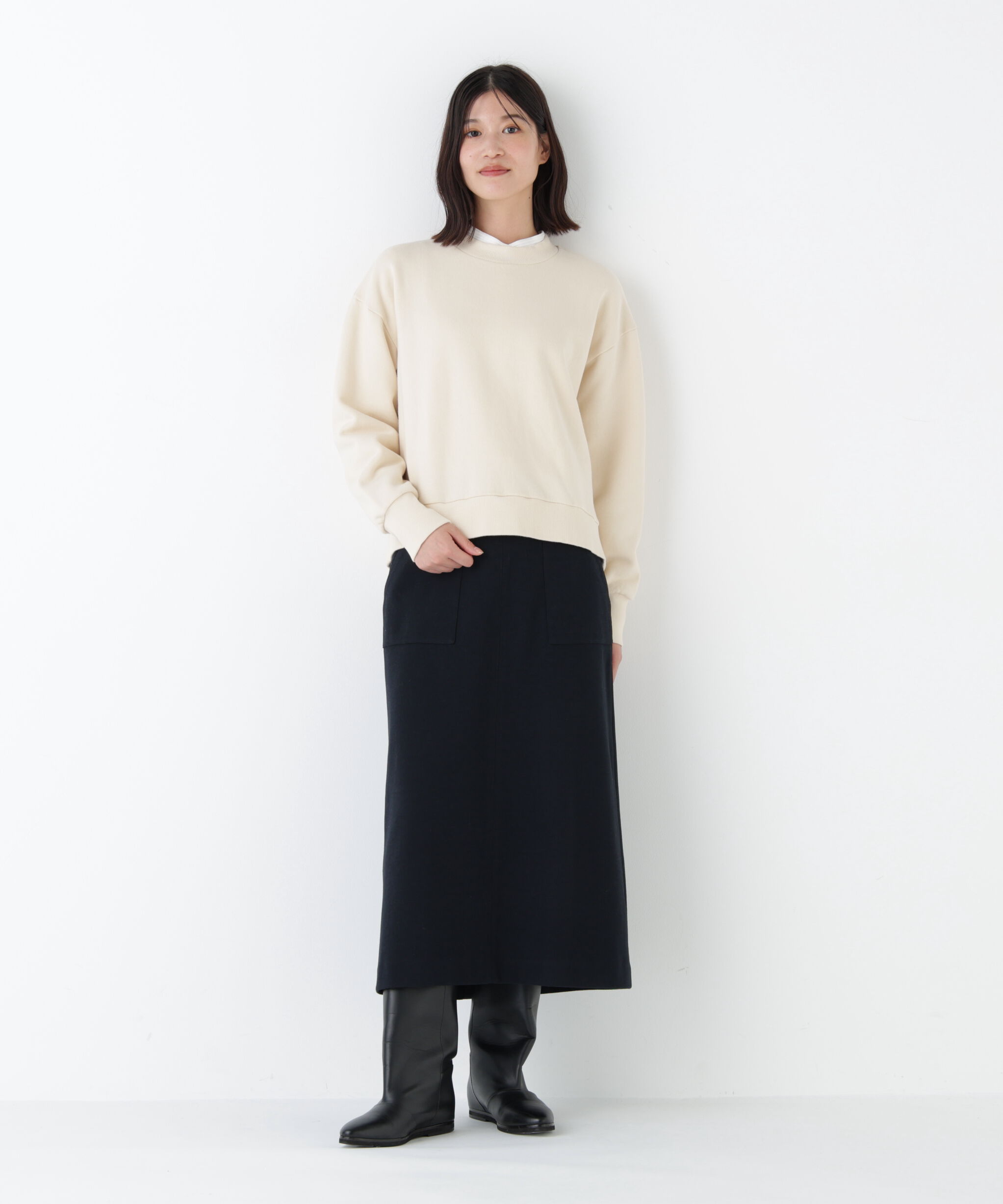  「◆ニードルパンチプルオーバースカート」|スカート|