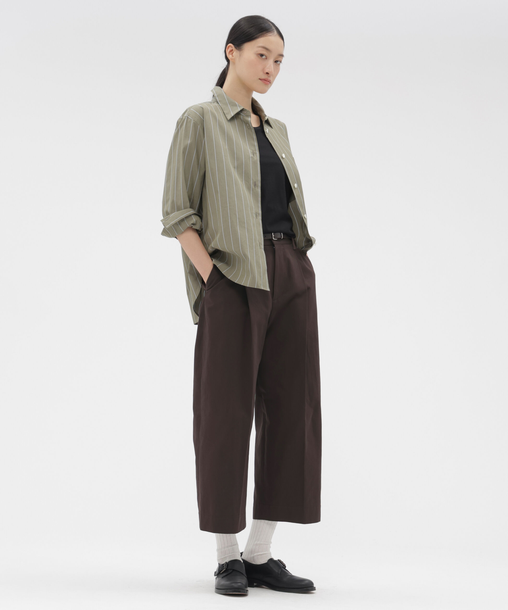  「COTTON TWILL TROUSERS」|その他|BROWN