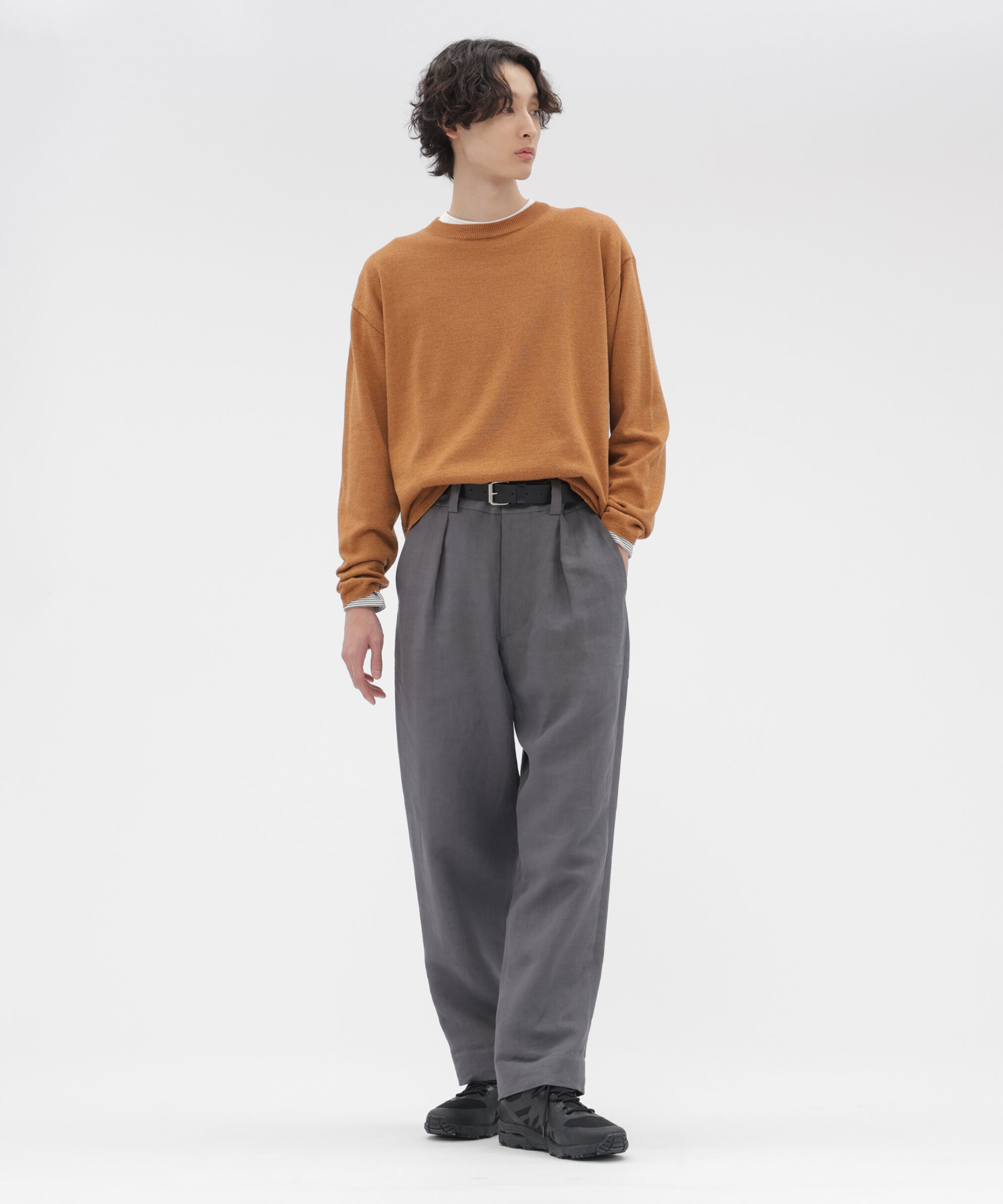 MARGARET HOWELL「COMPACT LINEN TWILL TROUSERS」|その他|GREY