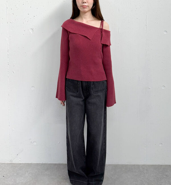 archives「ミニフェザーワンショルニットプルオーバー」|ニット・セーター|