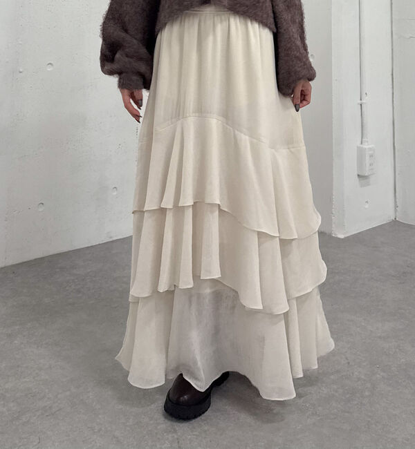 archives「ドットアソートフリルティアードスカート」|スカート|