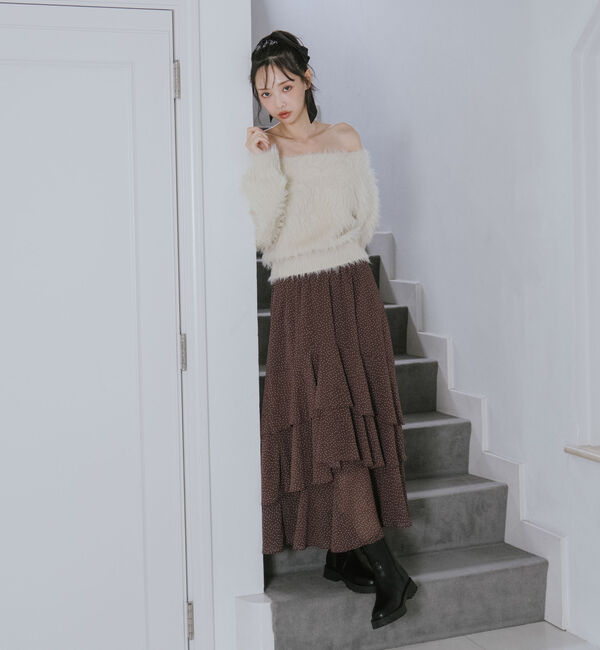 archives「ドットアソートフリルティアードスカート」|スカート|