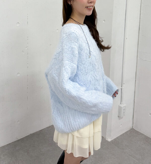 archives「フェザーモールケーブルニットプルオーバー」|ニット・セーター|