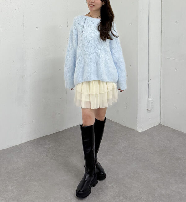 archives「フェザーモールケーブルニットプルオーバー」|ニット・セーター|