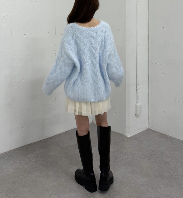 archives「フェザーモールケーブルニットプルオーバー」|ニット・セーター|