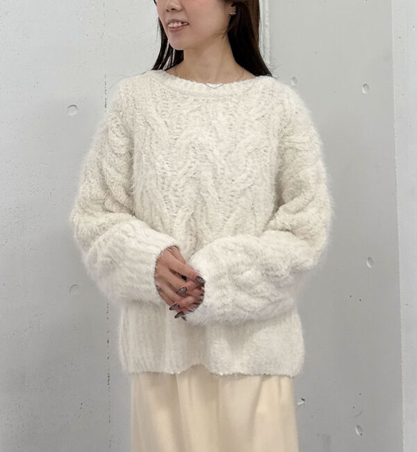 archives「フェザーモールケーブルニットプルオーバー」|ニット・セーター|