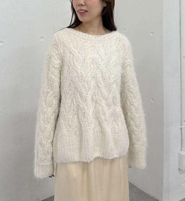 archives「フェザーモールケーブルニットプルオーバー」|ニット・セーター|