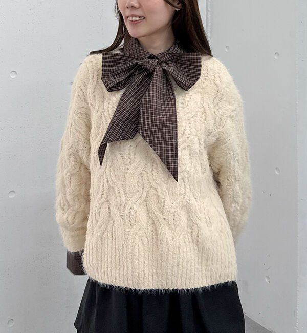 archives「フェザーモールケーブルニットプルオーバー」|ニット・セーター|