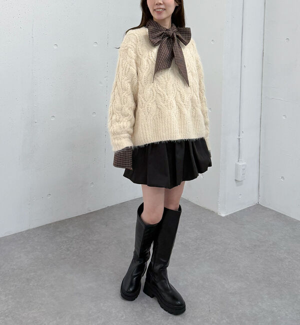 archives「フェザーモールケーブルニットプルオーバー」|ニット・セーター|