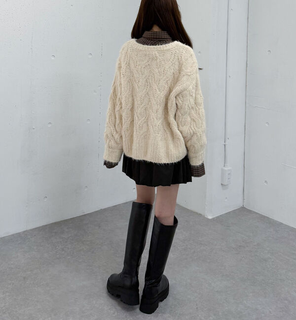 archives「フェザーモールケーブルニットプルオーバー」|ニット・セーター|