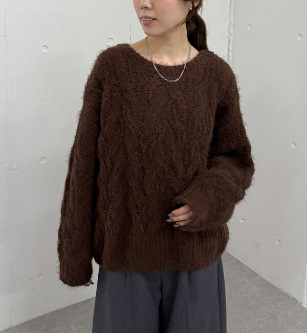 archives「フェザーモールケーブルニットプルオーバー」|ニット・セーター|