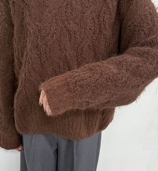 archives「フェザーモールケーブルニットプルオーバー」|ニット・セーター|