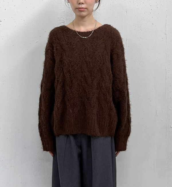 archives「フェザーモールケーブルニットプルオーバー」|ニット・セーター|