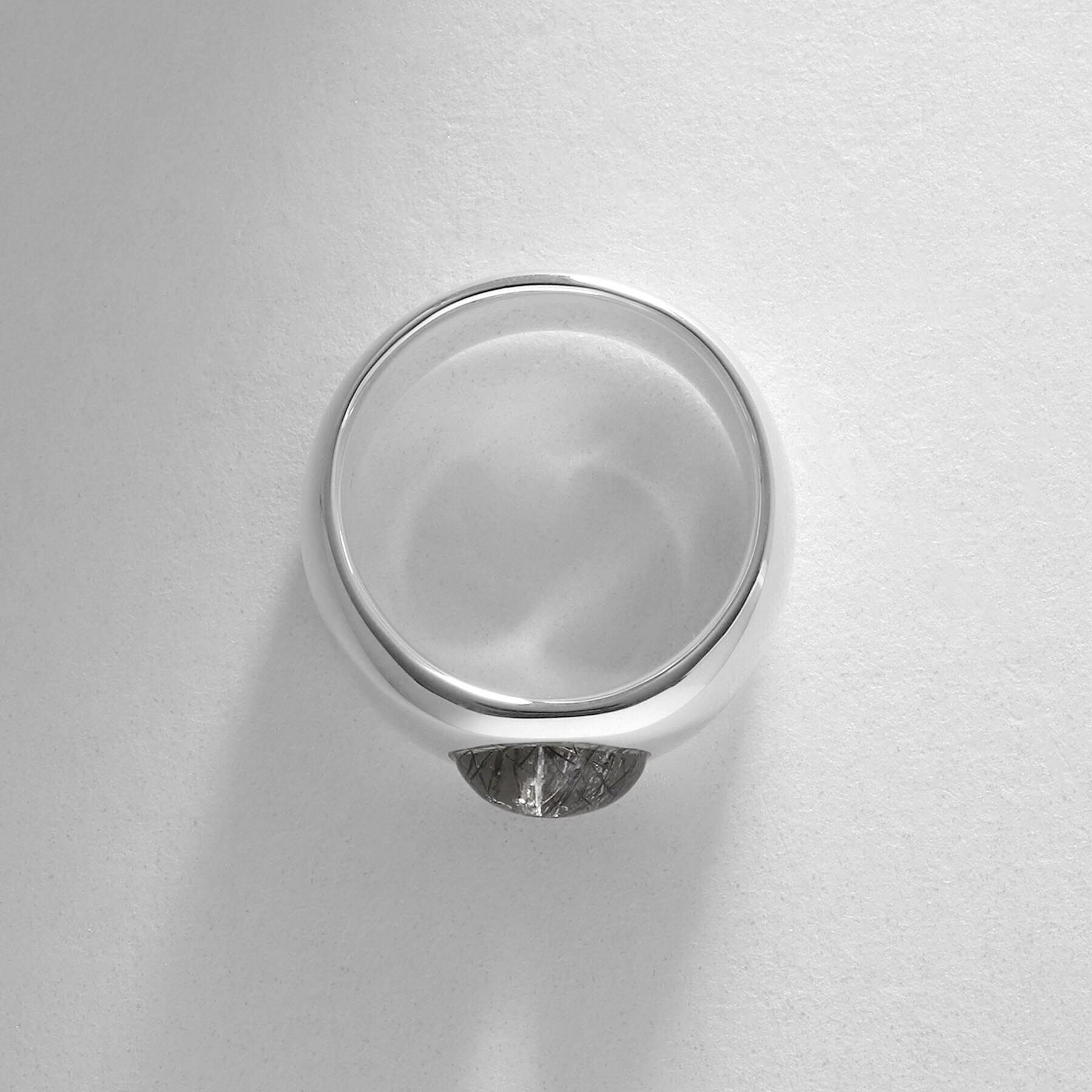 COCOSHNIK ONKITSCH「シルバー カラーストーン（トルマリンインクォーツ）ワイドリング」|リング|