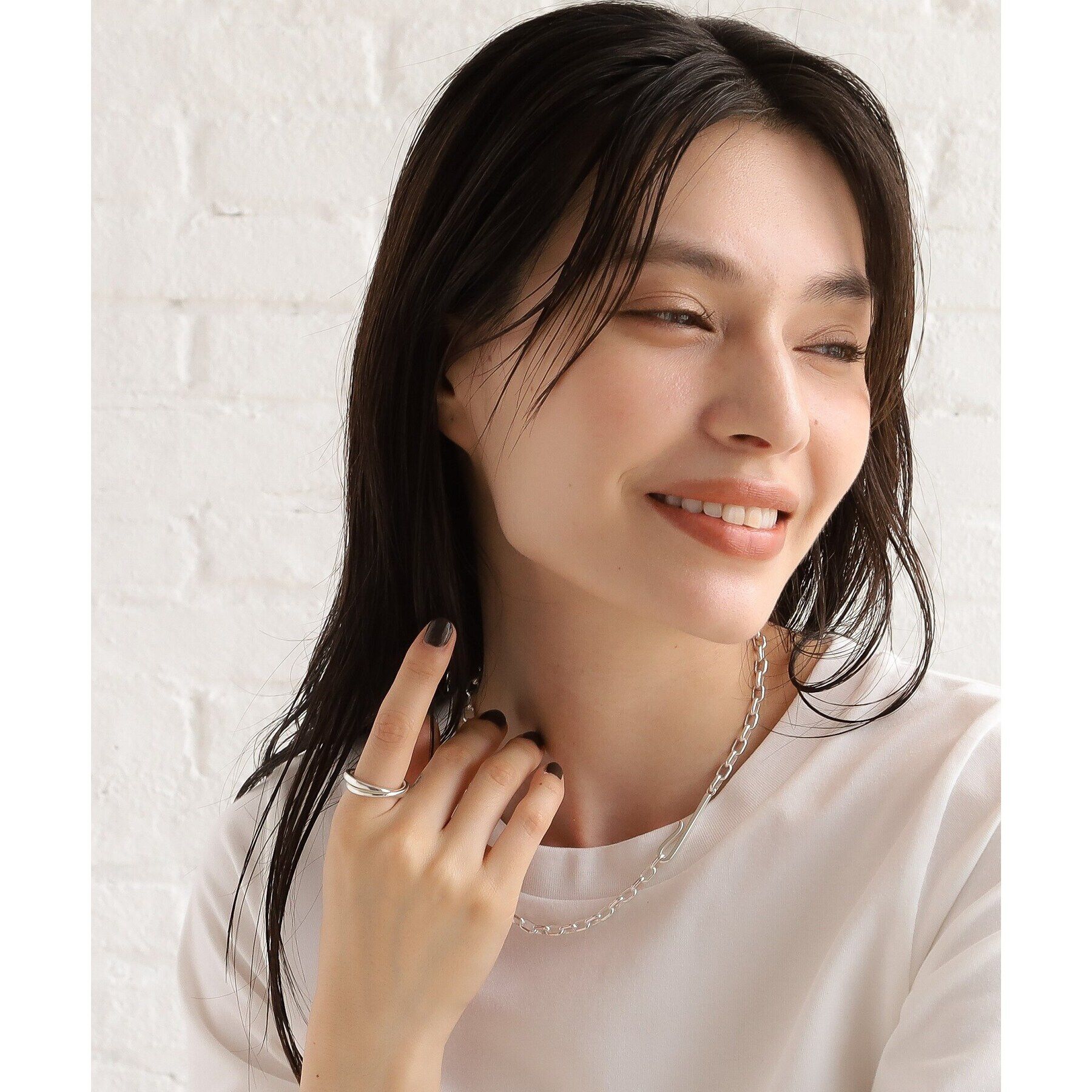 COCOSHNIK ONKITSCH「シルバー ドームチェーン フックネックレス」|ネックレス|