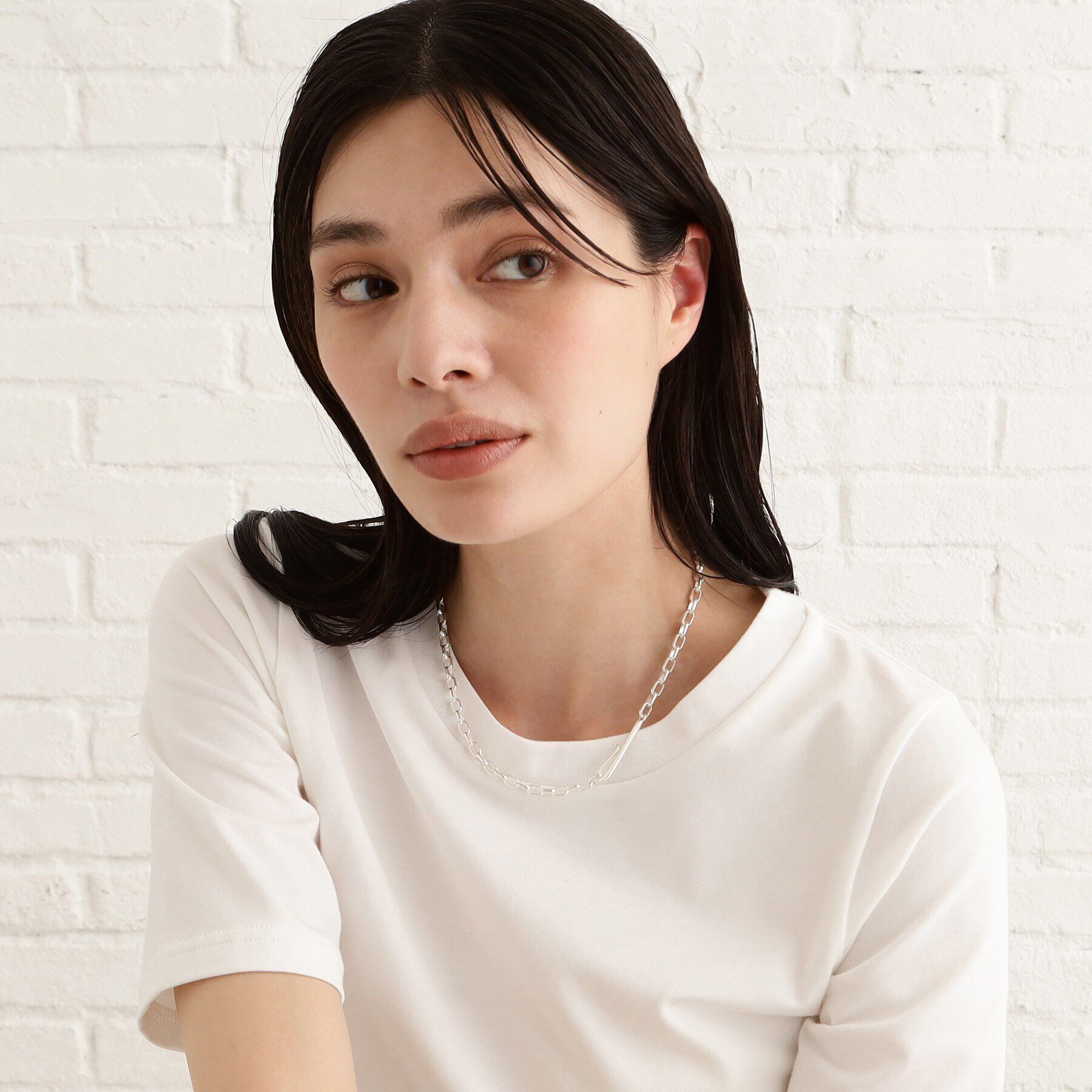 COCOSHNIK ONKITSCH「シルバー ドームチェーン フックネックレス」|ネックレス|