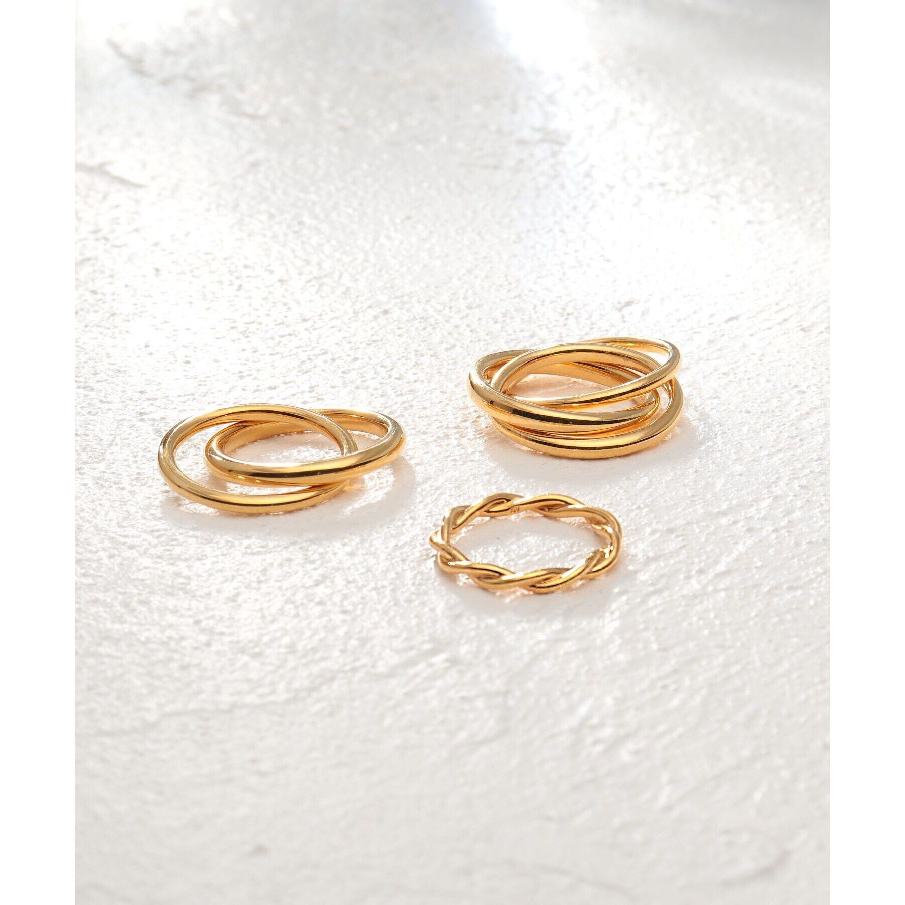 COCOSHNIK ONKITSCH「シルバー ラインリング ツイストストリング GP」|リング|