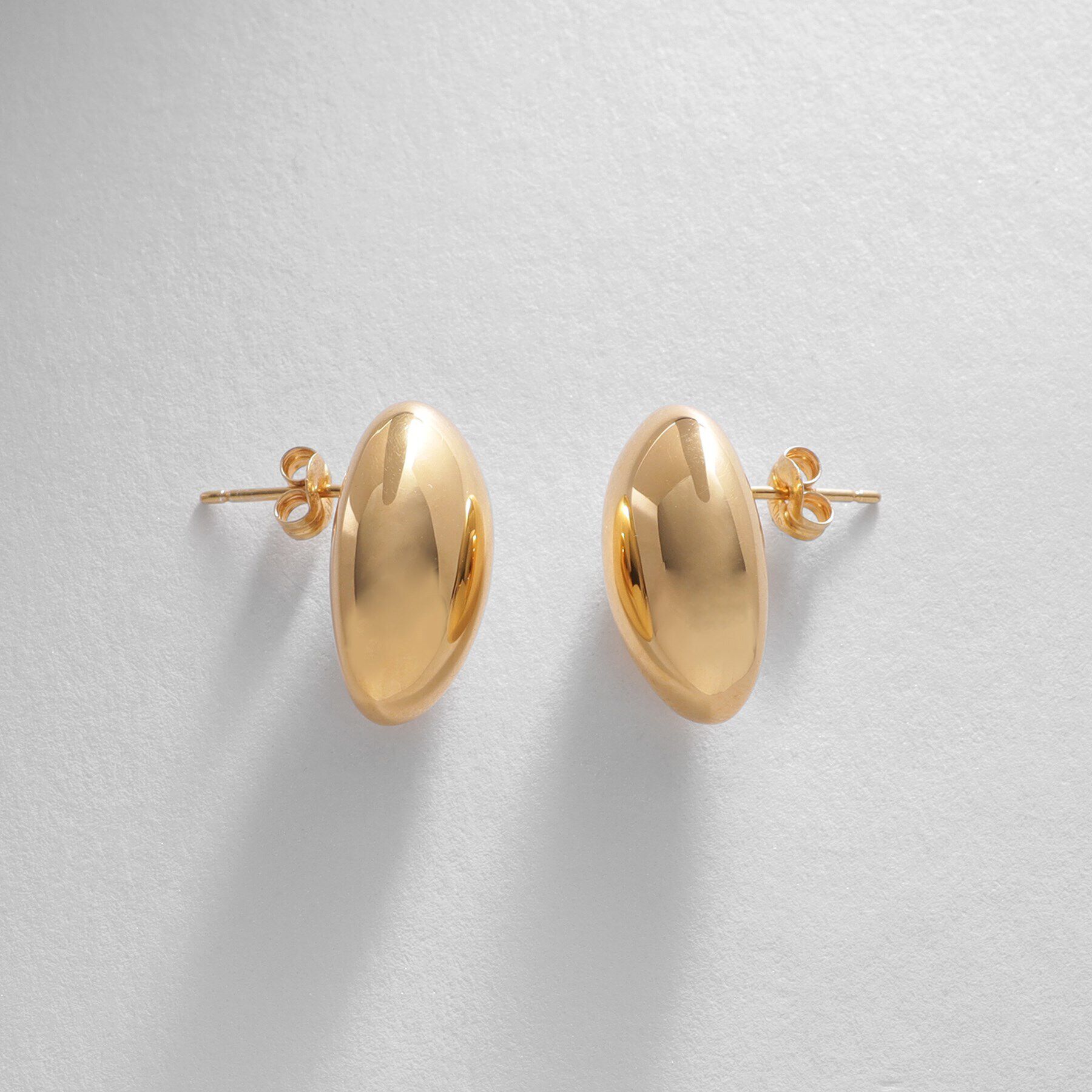 COCOSHNIK ONKITSCH「シルバー ホロウピアス オーバルスタッド GP」|ピアス|