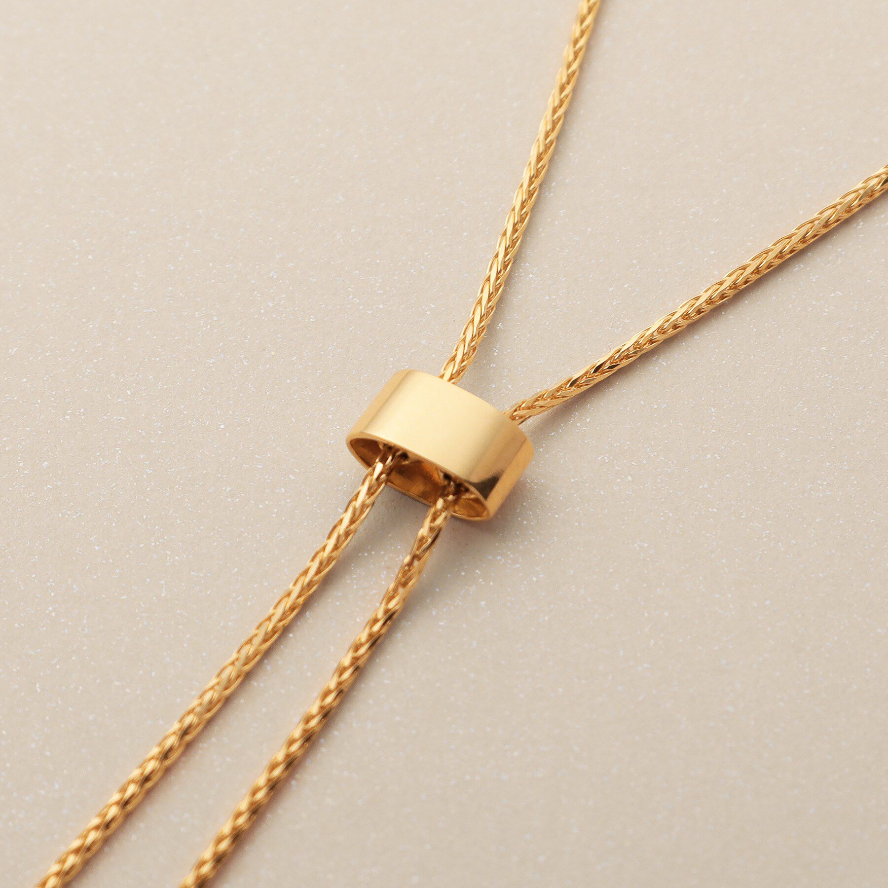 COCOSHNIK「K18スパイクトリプルラリエット ネックレス」|ネックレス|