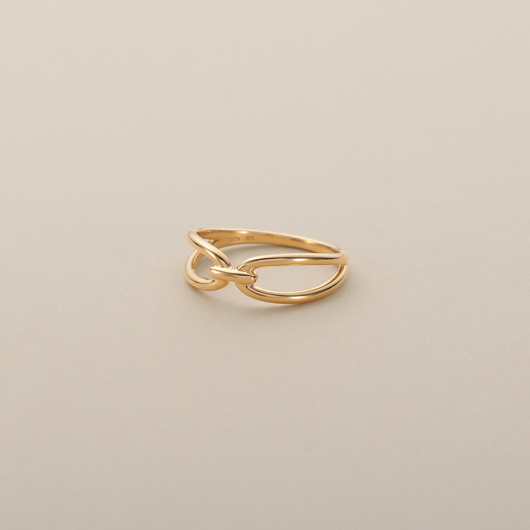 COCOSHNIK「K10フォークドブリッジ リング」|リング|