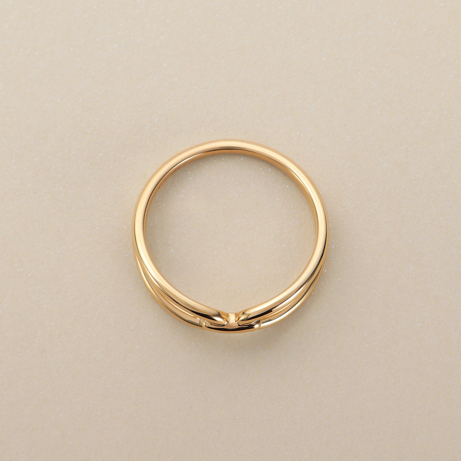 COCOSHNIK「K10フォークドブリッジ リング」|リング|