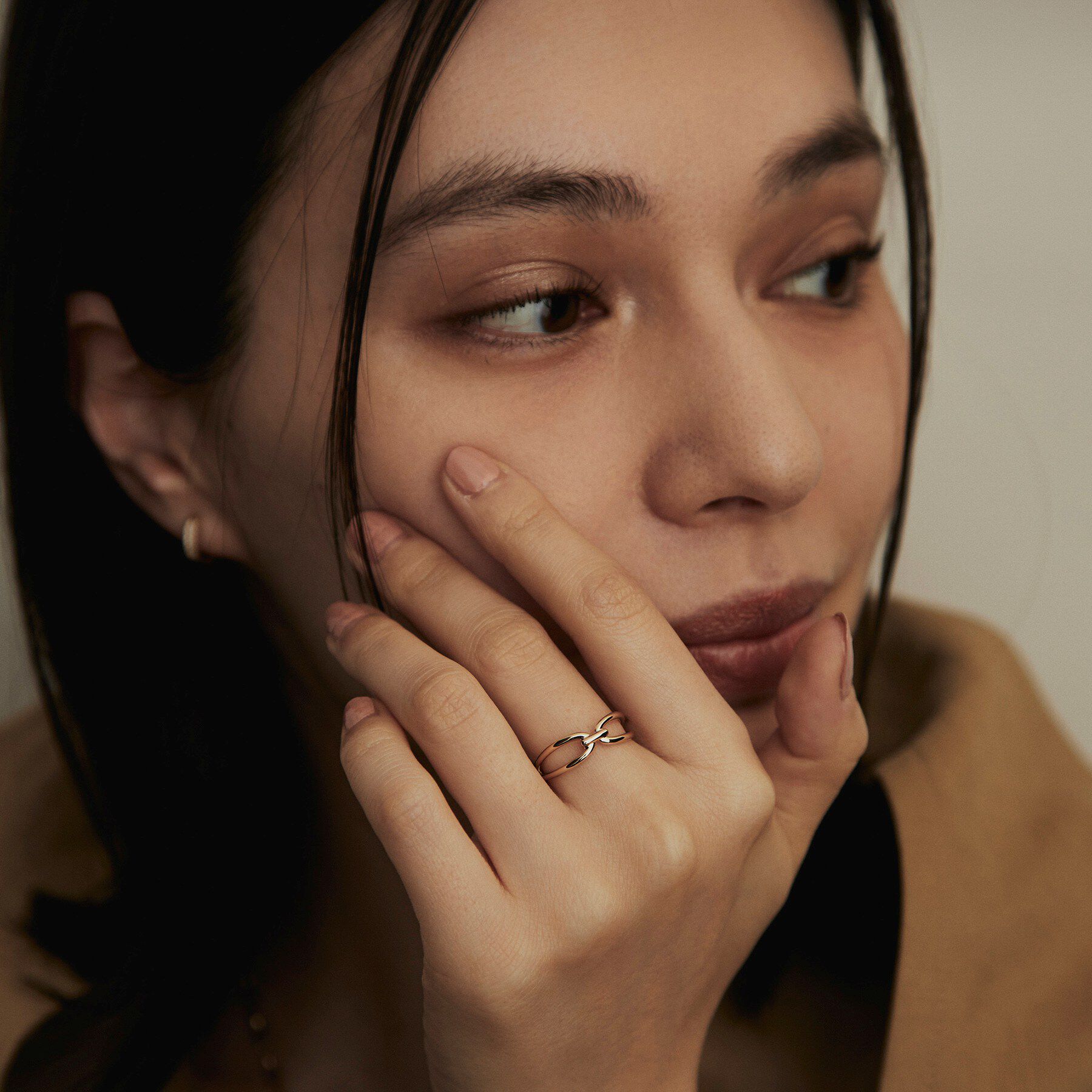 COCOSHNIK「K10フォークドブリッジ リング」|リング|