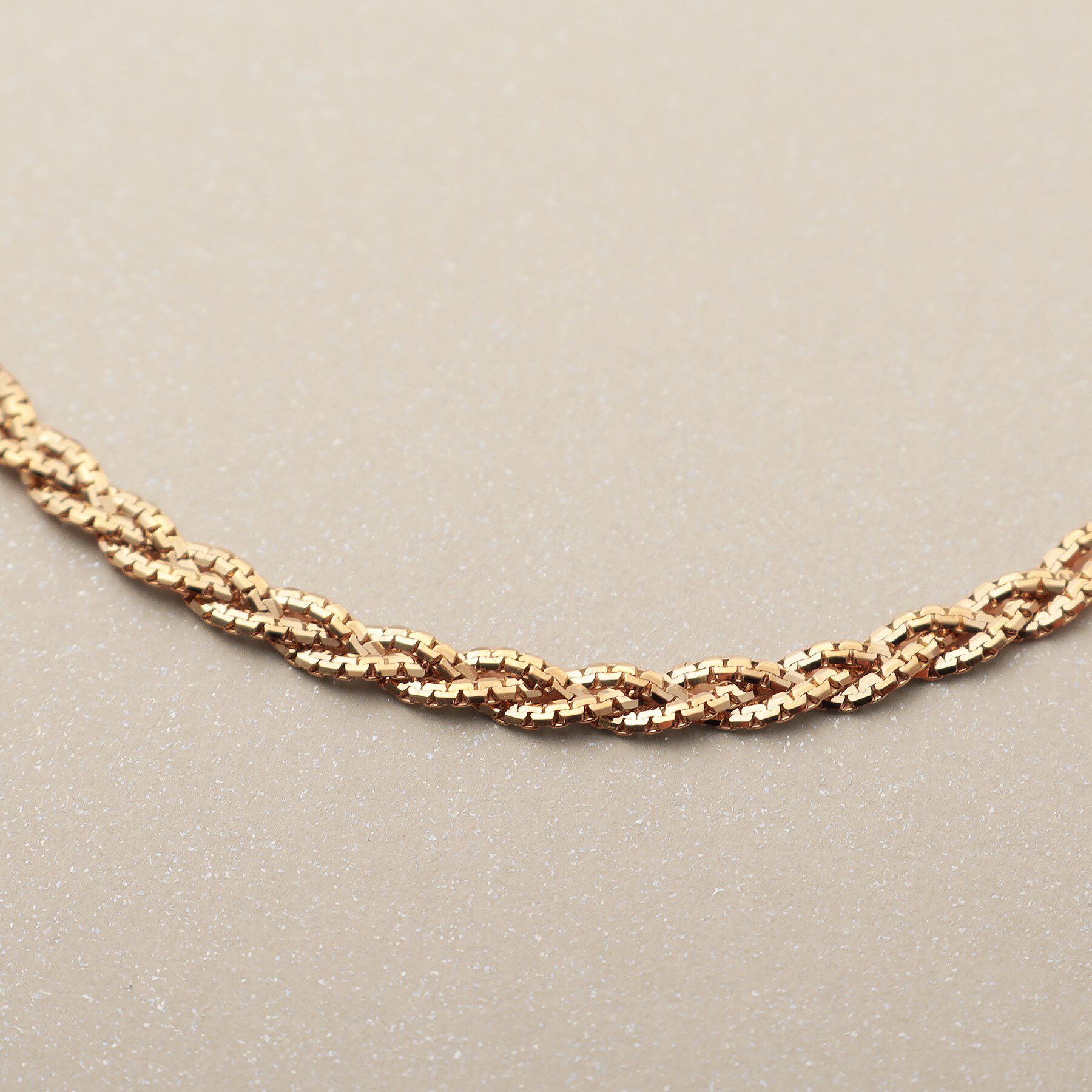 COCOSHNIK「K18ベネフラット三つ編み ブレスレット」|ブレスレット・バングル|