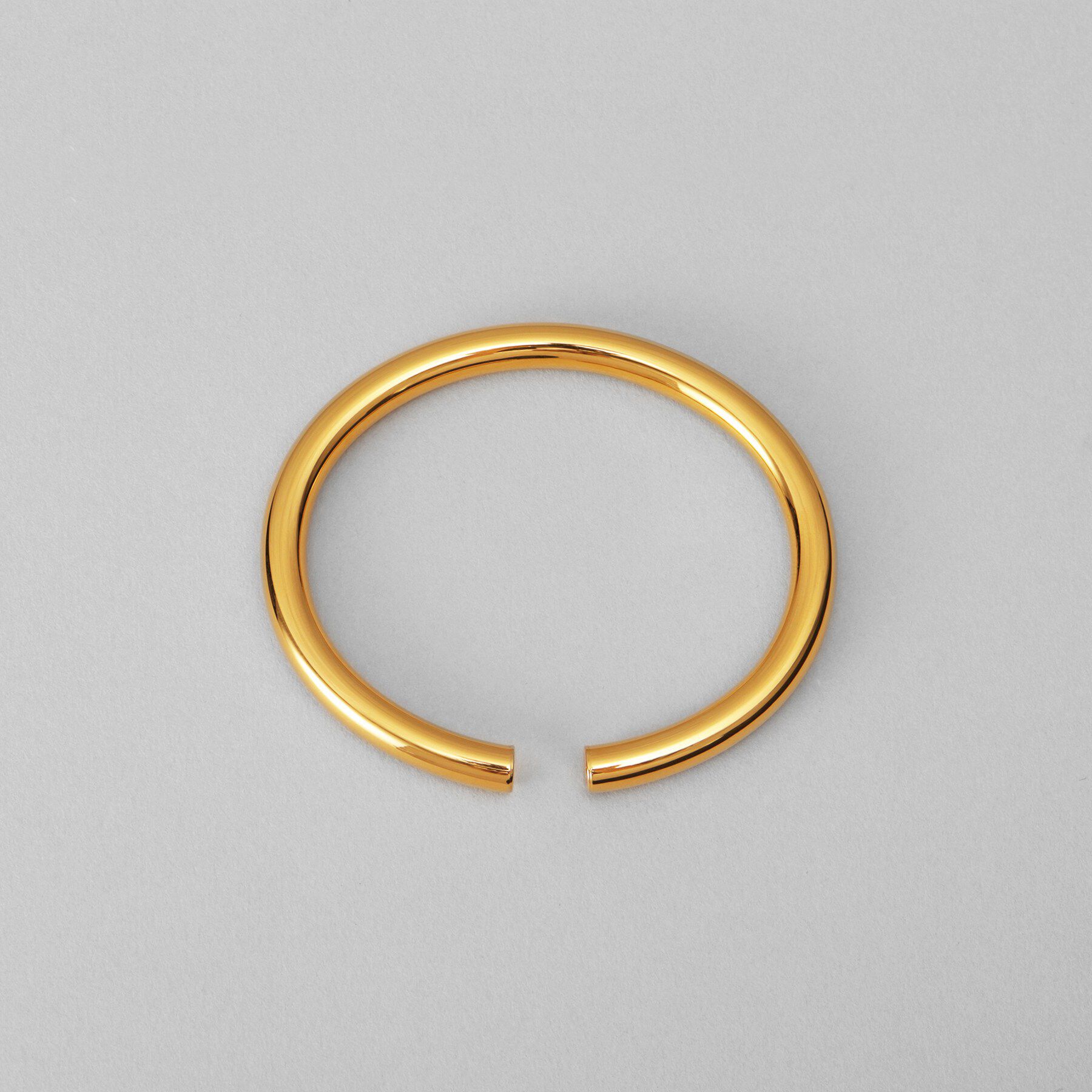 COCOSHNIK ONKITSCH「シルバー ホロウフレキシブルバングルL GP」|ブレスレット・バングル|