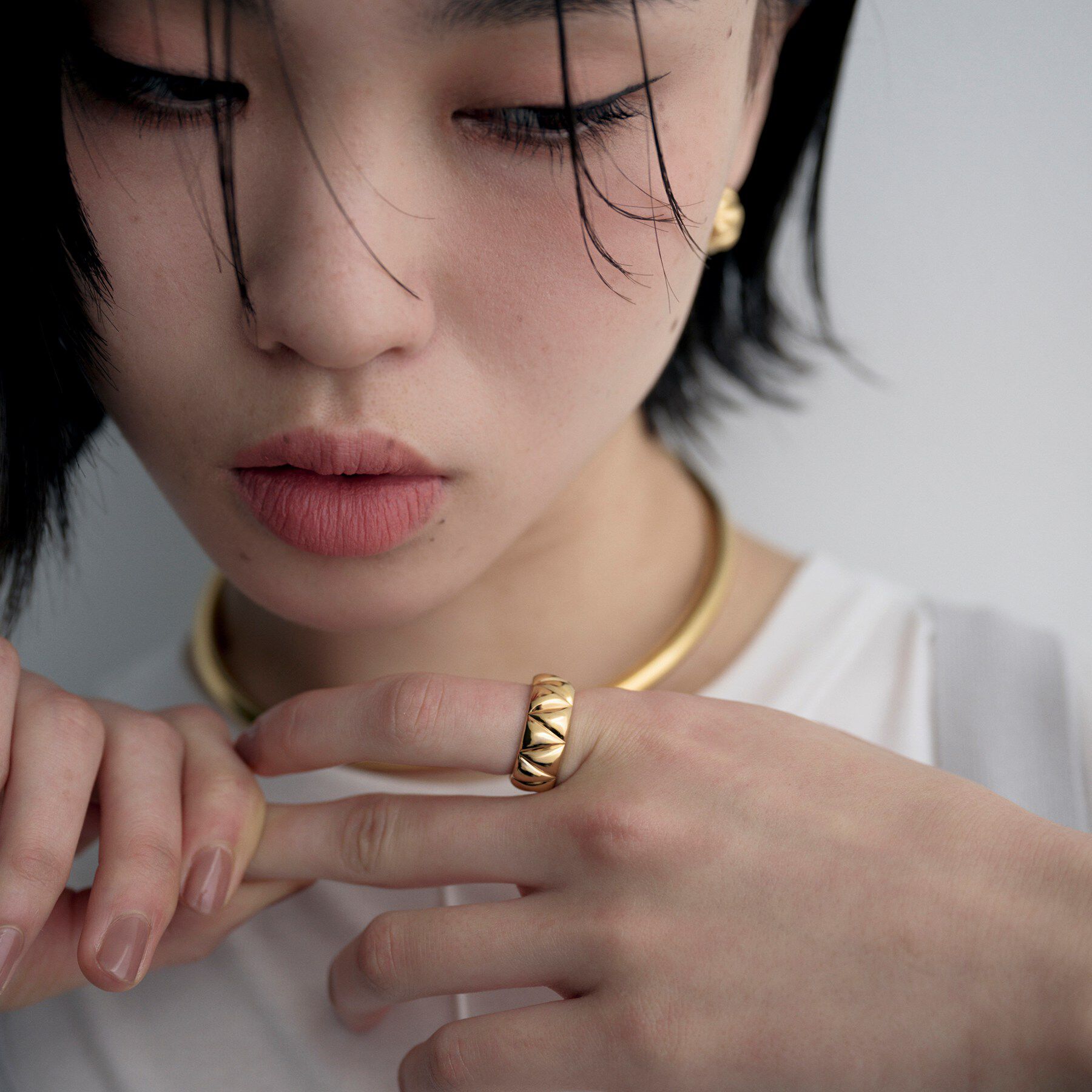 COCOSHNIK ONKITSCH「シルバー キルトリングL GP」|リング|