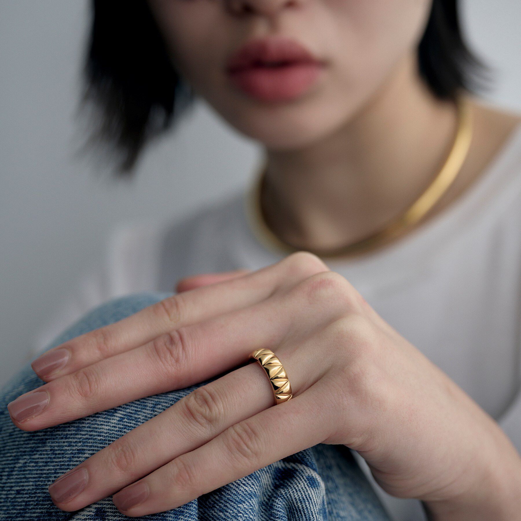 COCOSHNIK ONKITSCH「シルバー キルトリングS GP」|リング|