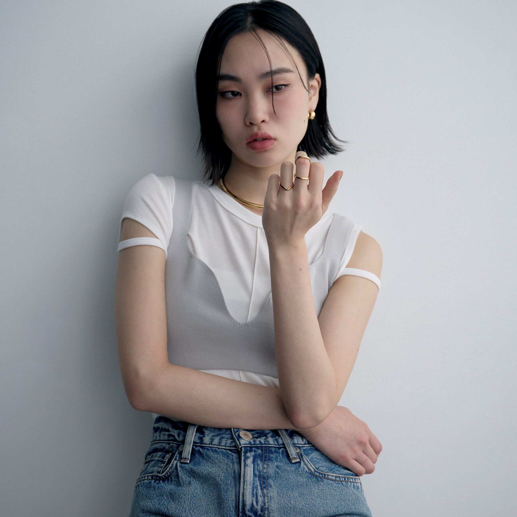 COCOSHNIK ONKITSCH「シルバー Vラインリング GP」|リング|