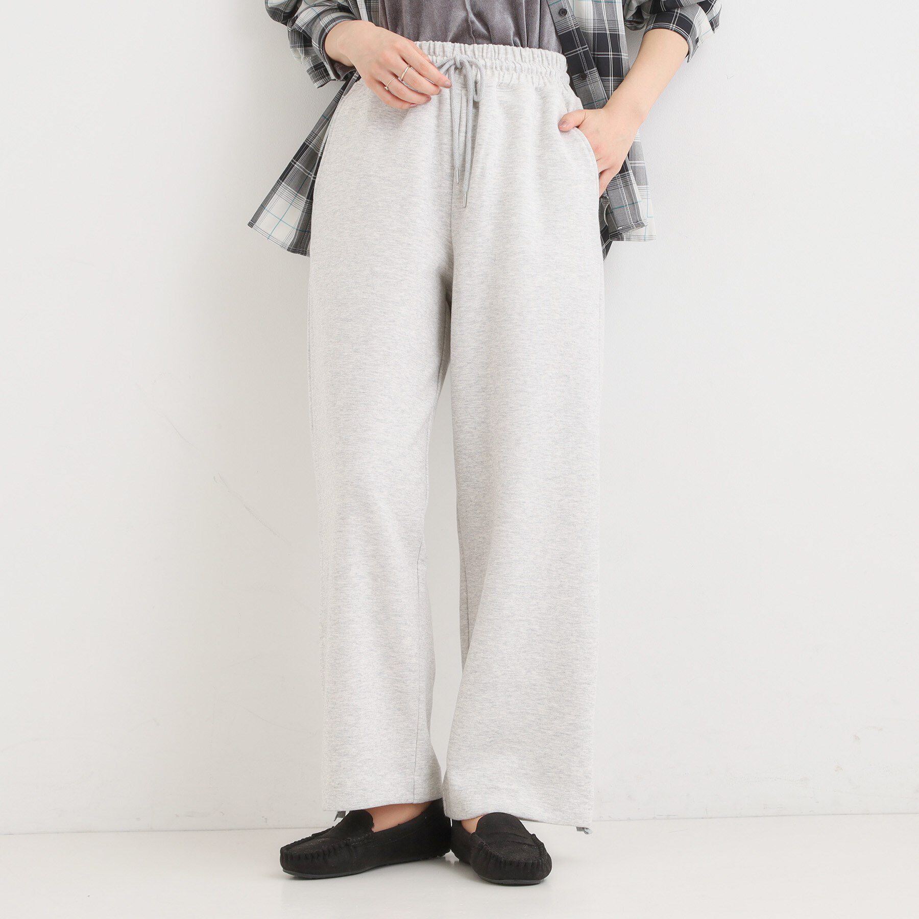 SHOO･LA･RUE「【洗濯機可/S-LL】春まで着られる ダブルフェイス スウェットパンツ」|その他|