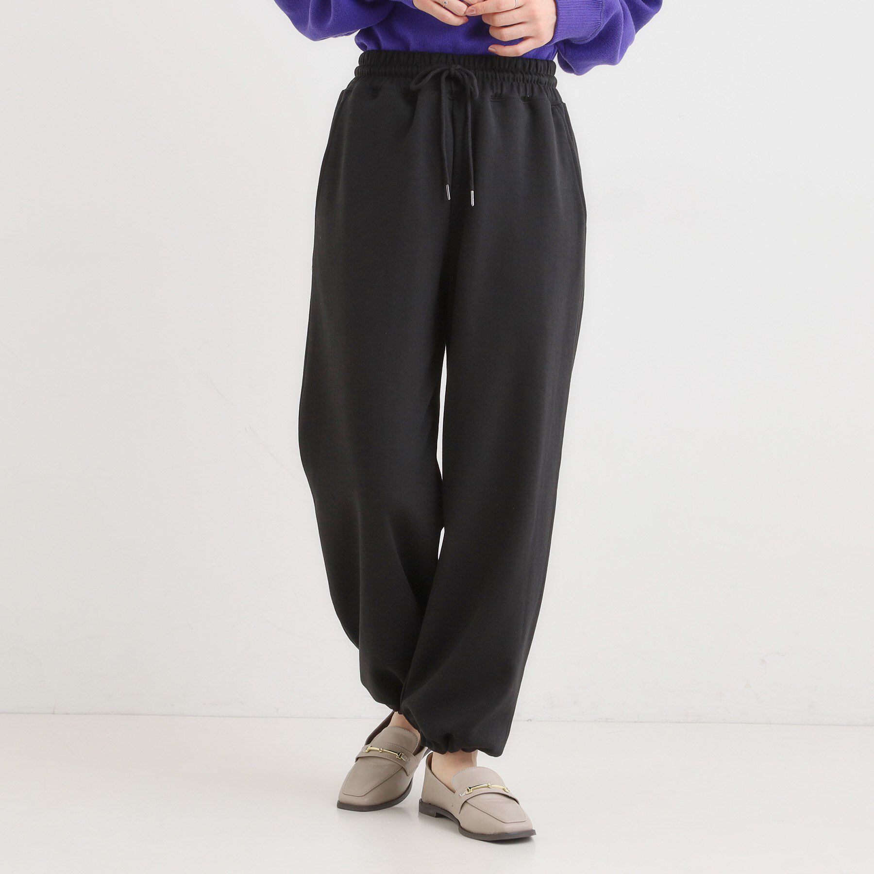 SHOO･LA･RUE「【洗濯機可/S-LL】春まで着られる ダブルフェイス スウェットパンツ」|その他|