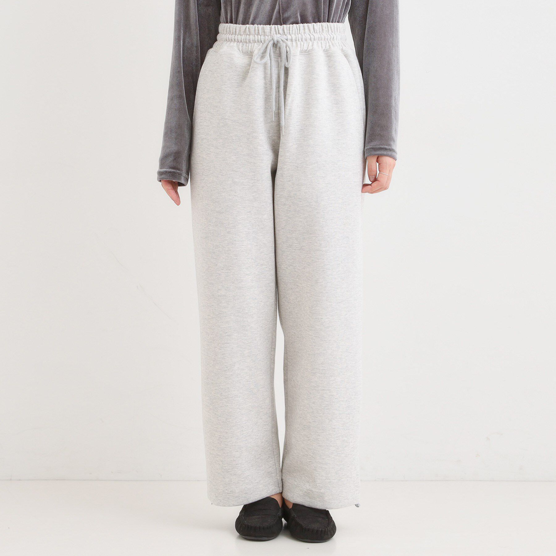 SHOO･LA･RUE「【洗濯機可/S-LL】春まで着られる ダブルフェイス スウェットパンツ」|その他|