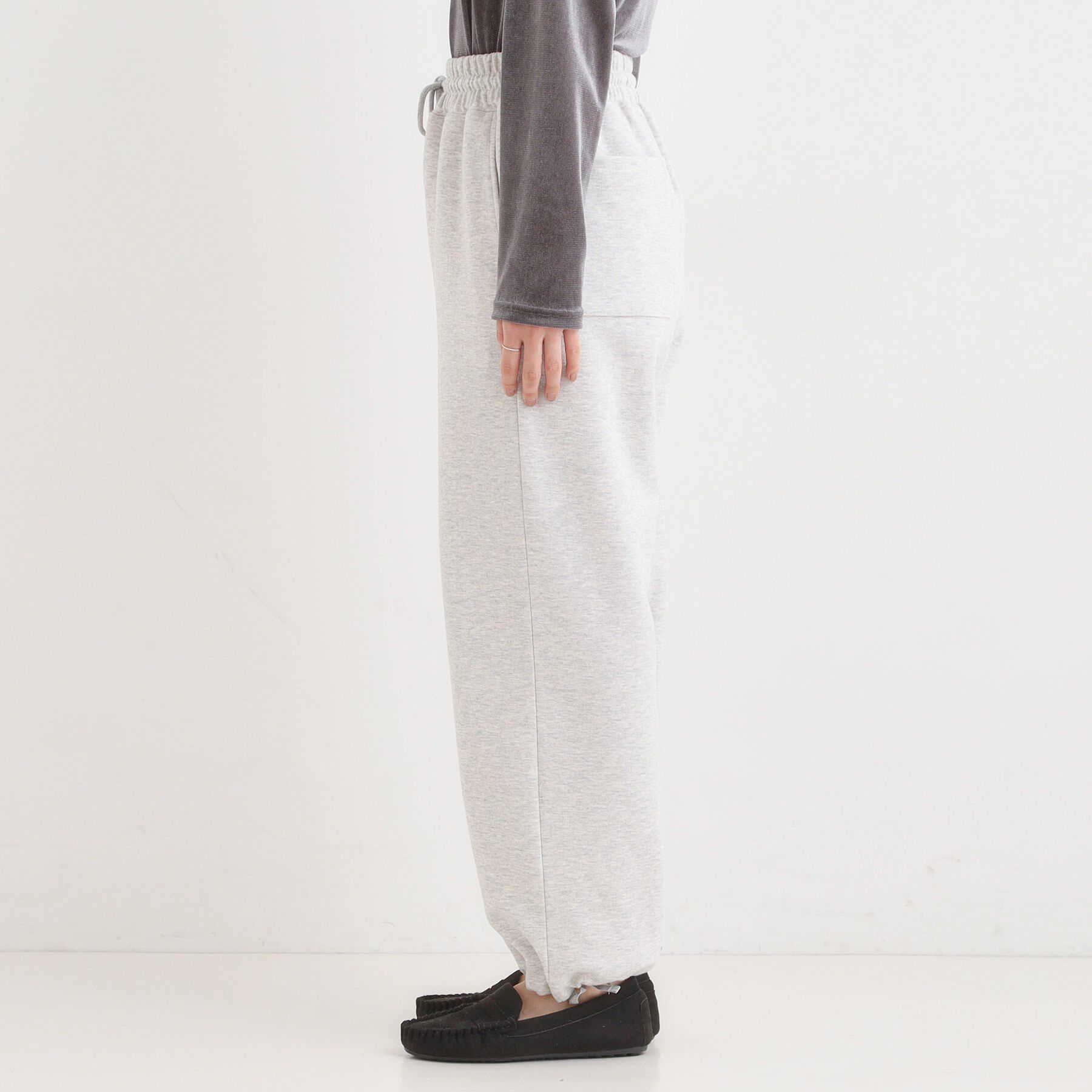 SHOO･LA･RUE「【洗濯機可/S-LL】春まで着られる ダブルフェイス スウェットパンツ」|その他|