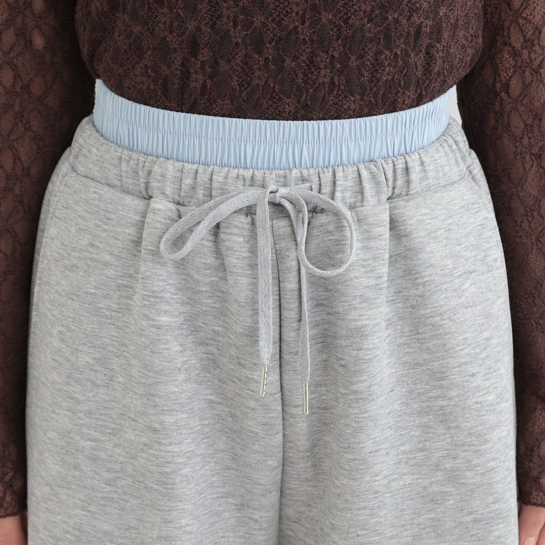 SHOO･LA･RUE「【セットアップ可/S-LL/なめらかタッチ】こなれた着こなしに ダブルウエスト レイヤードパンツ」|その他|