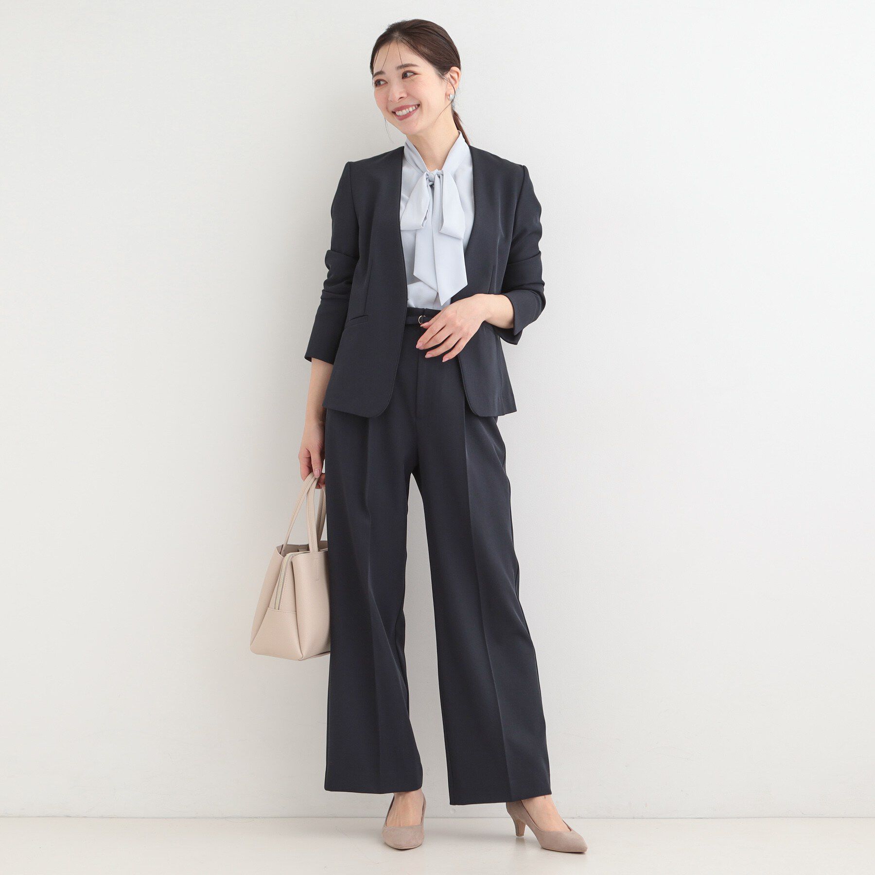 SHOO･LA･RUE「【多機能】カラーレスジャケット」|ノーカラージャケット|