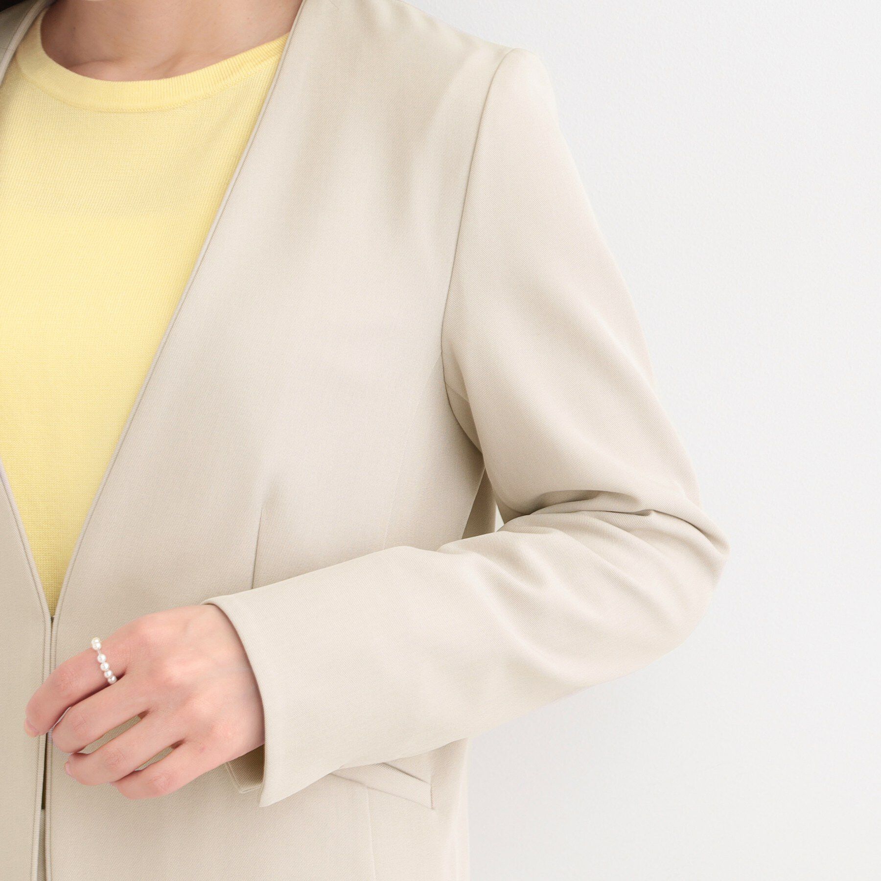 SHOO･LA･RUE「【多機能】カラーレスジャケット」|ノーカラージャケット|