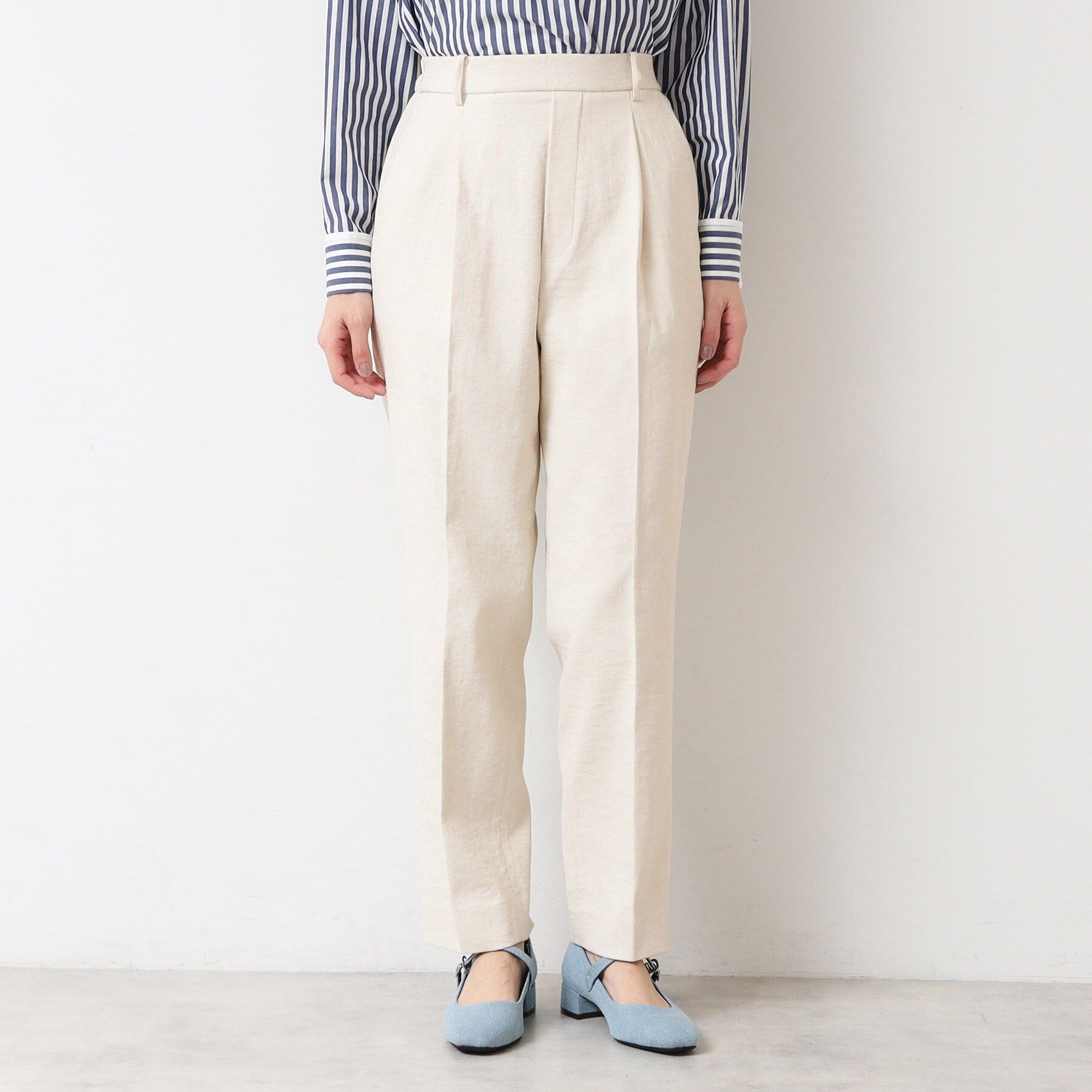 Dessin「【多機能・後ろゴム】リネンブレンドテーパードパンツ」|その他|