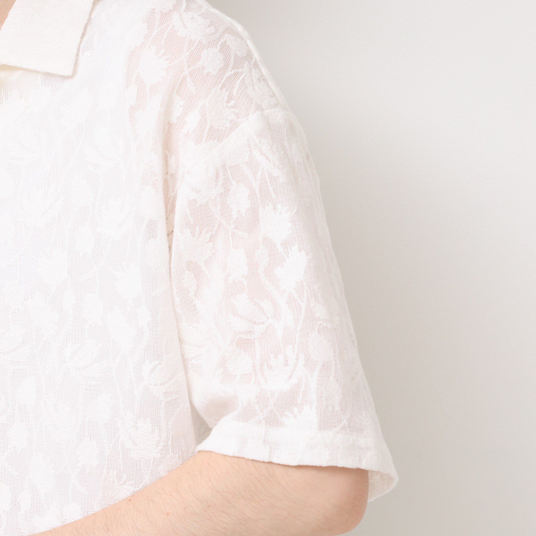 Dessin「【洗える・インド刺繍】インドレースシャツ」|シャツ・ブラウス|