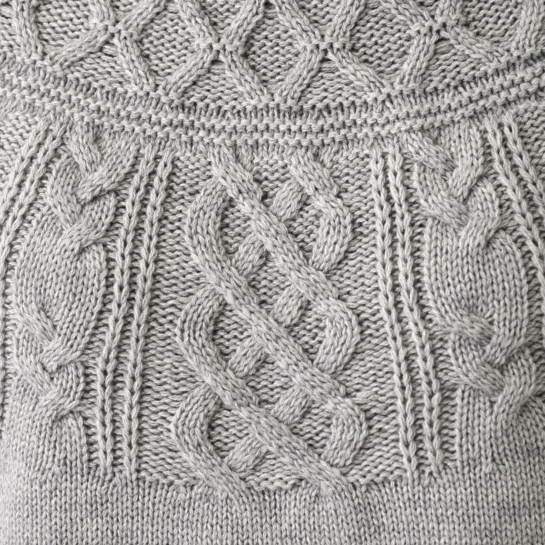 Dessin「【着映え/洗える】求心ケーブル編みハイネックニット」|ニット・セーター|