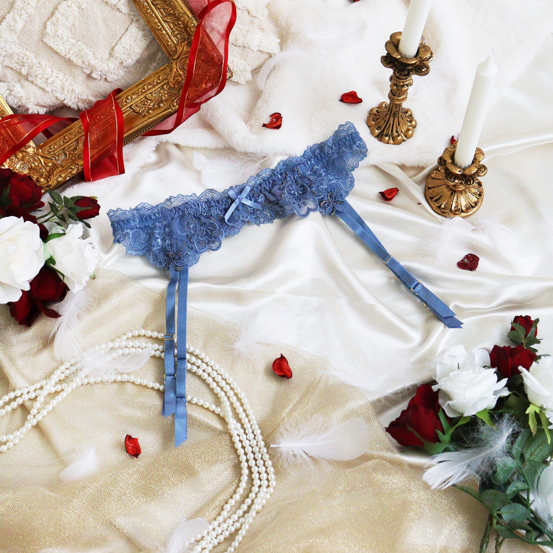 Risa Magli「【アリーナ】 ガーターベルト」|インナー|ブルー(092)