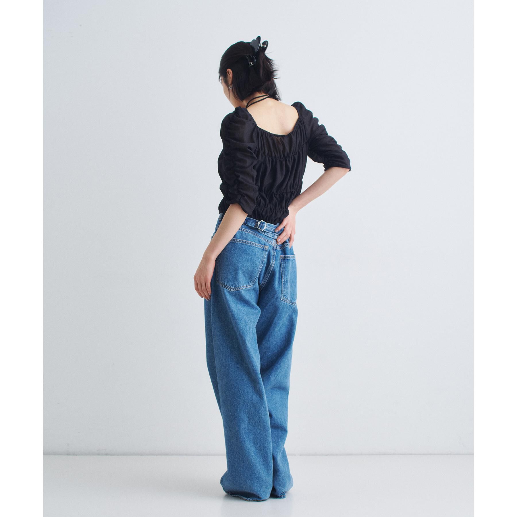 CODE A「sheer gather blouse」|シャツ・ブラウス|