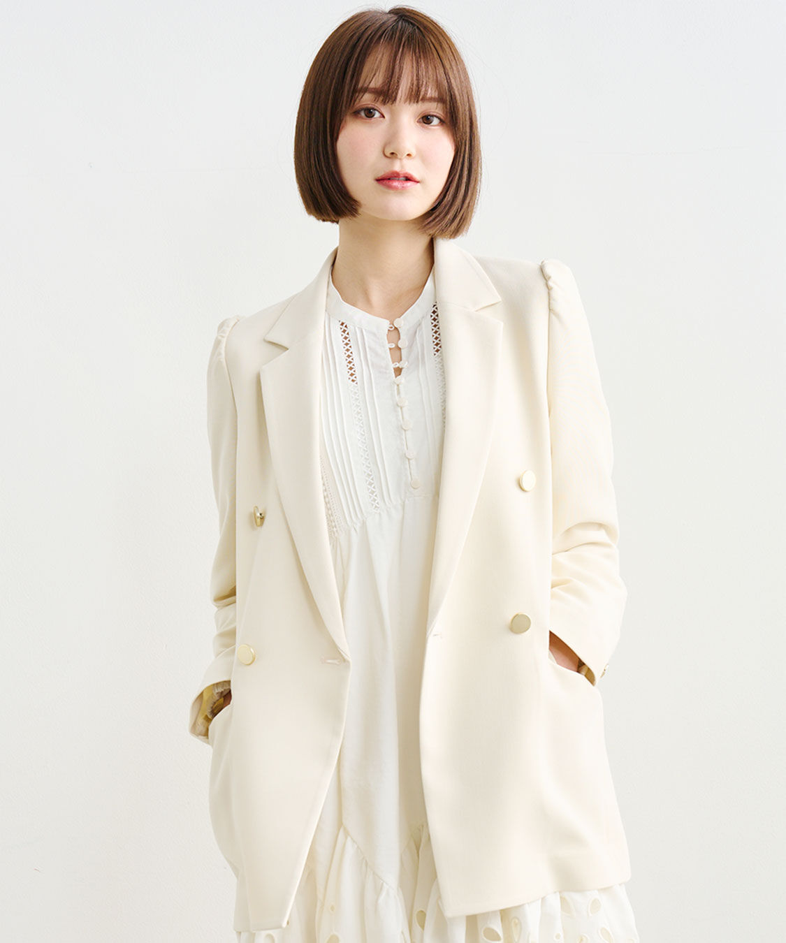 COCO DEAL「パフスリーブジャケット」|テーラードジャケット|