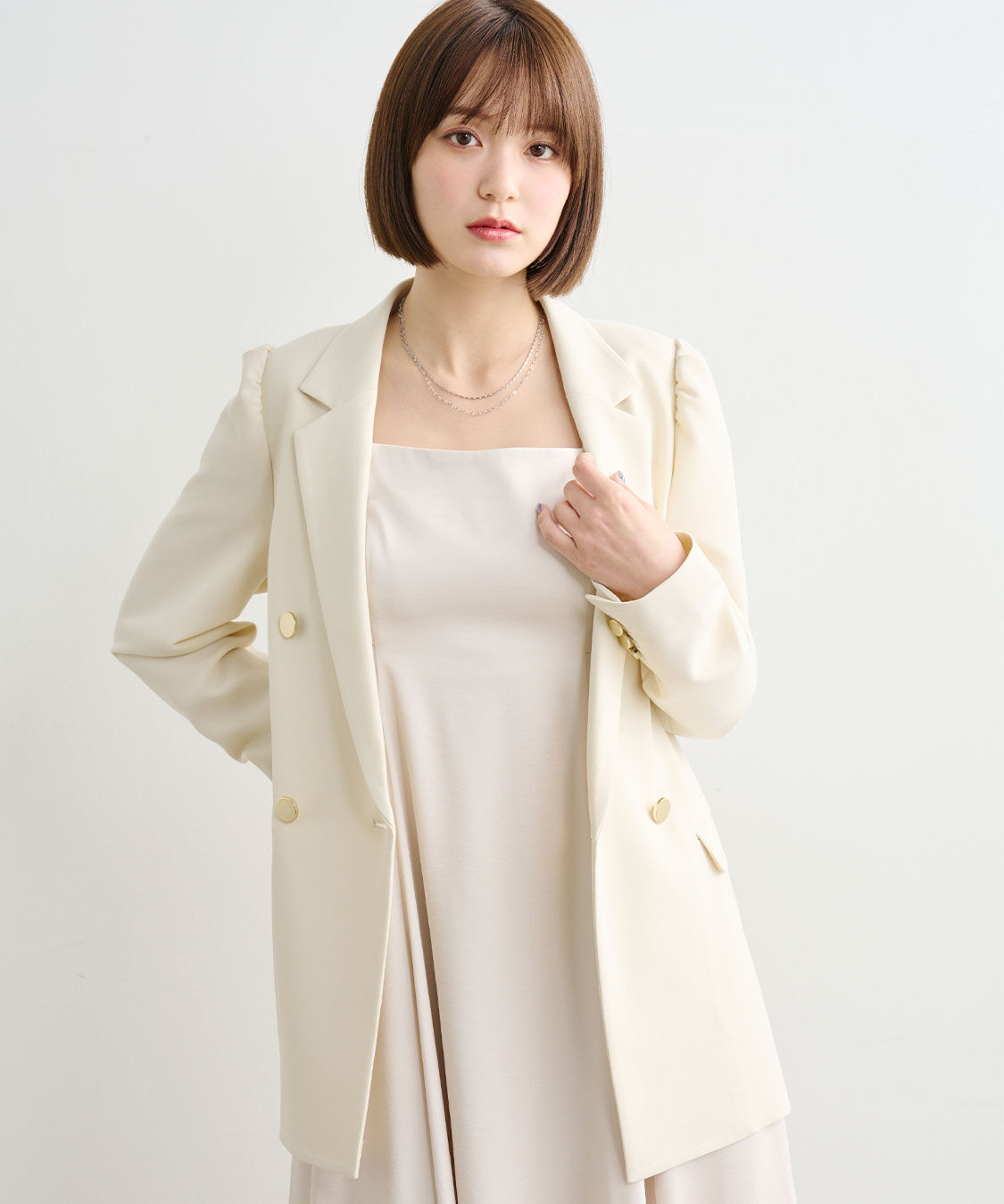 COCO DEAL「パフスリーブジャケット」|テーラードジャケット|