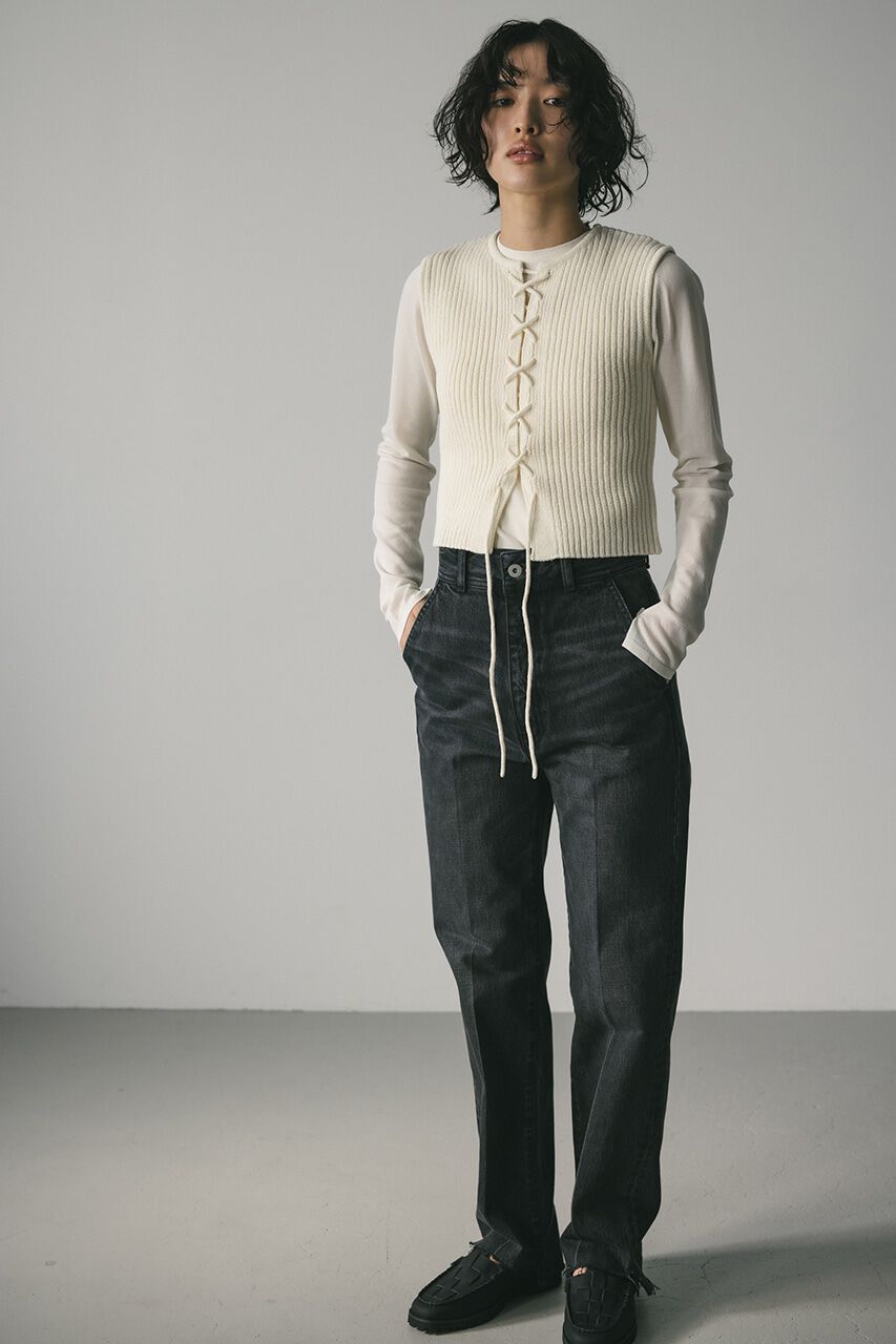 STYLEMIXER「レースアップニットベスト」|タンクトップ|
