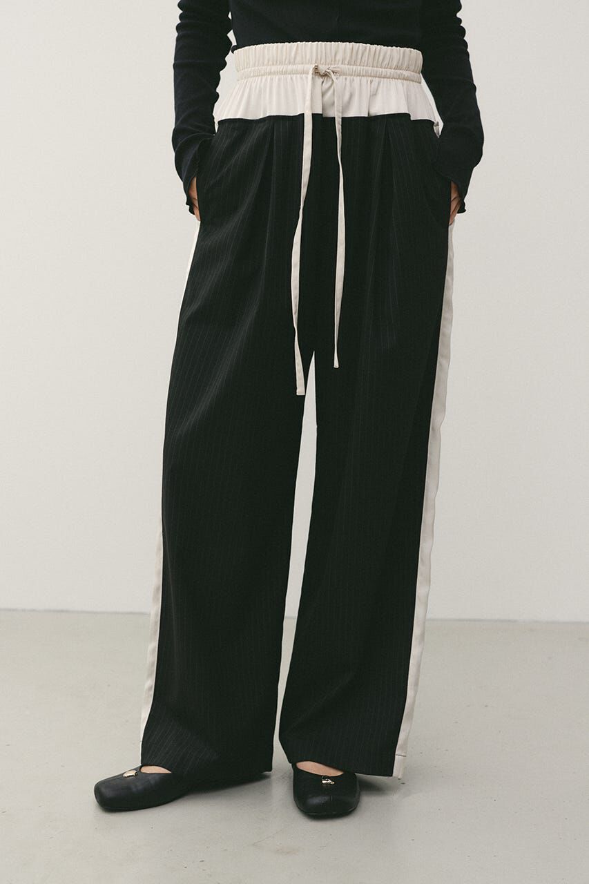 STYLEMIXER「サイドラインストライプパンツ」|その他|BLK